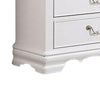 Aleci 54 Inch Wide Dresser Chest 6 Drawers Carved Detail Wood White By Casagear Home BM310968