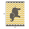 Liya 5 x 8 Medium Area Rug Kids Elephant Design Yellow Chevron Pattern By Casagear Home BM310980