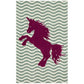 Liya 5 x 8 Medium Area Rug, Kids Design Unicorn, Wave Pattern, Green, Brown By Casagear Home