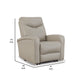 Aji 41 Inch Chair Power Recliner with Adjustable Headrest Dove Gray By Casagear Home BM310993