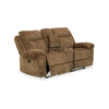 Kila 79 Inch Double Recliner Loveseat With Console Cushioned Nutmeg By Casagear Home BM310999