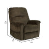 Qog 43 Inch Chair Power Lift Recliner Cushioned Chocolate Polyester By Casagear Home BM311002