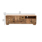 Blan 63 Inch TV Media Console 9 Drawer 3 Doors Hand Carved Mango Wood By Casagear Home BM311028