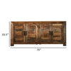 Agon 75 Sideboard Cabinet 4 Doors Mitered Mango Wood Natural Brown By Casagear Home BM311043