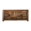 Agon 75 Sideboard Cabinet 4 Doors Mitered Mango Wood Natural Brown By Casagear Home BM311043