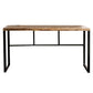 Larke 69 Inch Bar Table Welded Black Steel Frame Rosewood Natural Brown By Casagear Home BM311045