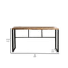 Larke 69 Inch Bar Table Welded Black Steel Frame Rosewood Natural Brown By Casagear Home BM311045