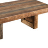 Agon 55 Inch Coffee Table Mitered Corners Mango Wood Natural Brown By Casagear Home BM311050