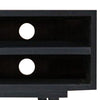 Zaha 56 Inch TV Media Console 2 Door Screen Print Black Mango Wood By Casagear Home BM311060