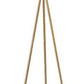 Zeri 59 Inch Floor Lamp Modern Style Tripod Legs Metal White and Gold By Casagear Home BM311072