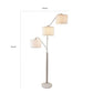 83 Inch Floor Lamp AdjusFloor 3 Level Design Marble Metal Silver By Casagear Home BM311079