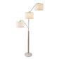 83 Inch Floor Lamp AdjusFloor 3 Level Design Marble Metal Silver By Casagear Home BM311079