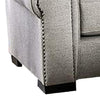 Beni 100 Inch Sofa Rolled Arms 5 Pillows Nailhead Trim Beige Blue By Casagear Home BM311103