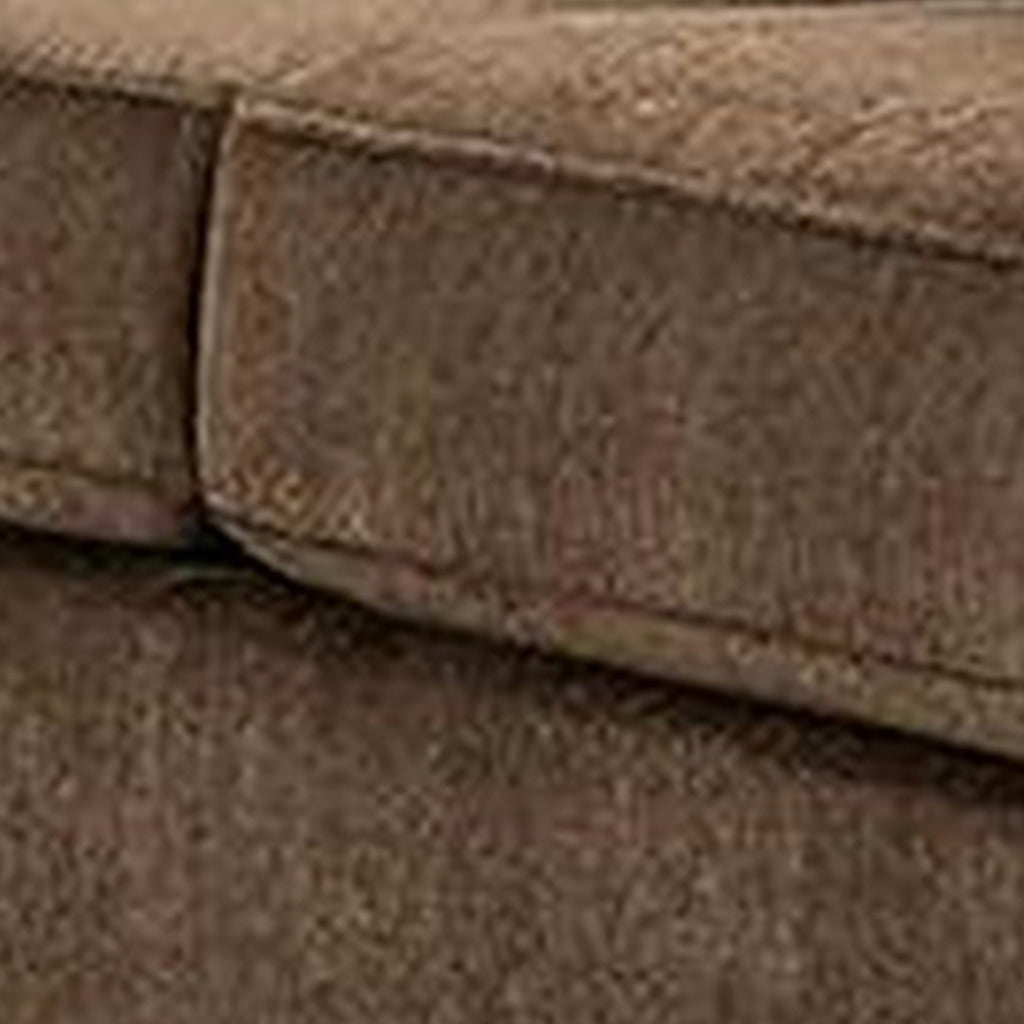 Beni 75 Inch Loveseat Rolled Arms 5 Pillows Nailhead Trim Beige Brown By Casagear Home BM311104