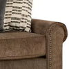 Beni 100 Inch Sofa Rolled Arms 5 Pillows Nailhead Trim Beige Brown By Casagear Home BM311105