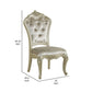 Siq 27 Inch Dining Side Chair Set of 2 Upholstered Champagne Gold Silver By Casagear Home BM311122