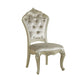 Siq 27 Inch Dining Side Chair Set of 2 Upholstered Champagne Gold Silver By Casagear Home BM311122