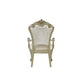 Siq 27 Inch Dining Armchair Set of 2 Upholstered Champagne Gold Silver By Casagear Home BM311123