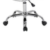 22 Inch Office Chair Adjustable Lift Ergonomic Wheels White Chrome By Casagear Home BM311129