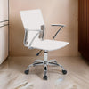 22 Inch Office Chair Adjustable Lift Ergonomic Wheels White Chrome By Casagear Home BM311129