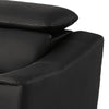 Reno Mave 42 Inch Accent Chair Chrome Metal Black Leather Upholstery By Casagear Home BM311142