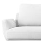 Reno Iman 89 Inch Sofa Removable Back and Seats White Fabric Upholstery By Casagear Home BM311148