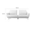 Reno Iman 89 Inch Sofa Removable Back and Seats White Fabric Upholstery By Casagear Home BM311148