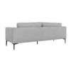 Reno Jey 89 Inch Sofa Soft Pop Stitching Light Gray Fabric Upholstery By Casagear Home BM311150