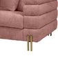 43 Inch Accent Chair Channel Tufted Metal Legs Pink Velvet Upholstery By Casagear Home BM311152