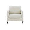 Cid Kaly 34 Inch Accent Chair Cantilever Frame Cream Fabric Upholstery By Casagear Home BM311155