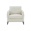 Cid Kaly 34 Inch Accent Chair Cantilever Frame Cream Fabric Upholstery By Casagear Home BM311155