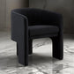 24 Inch Accent Chair, Modern Style, 3 Legs, Black Velvet Upholstery By Casagear Home