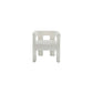 26 Inch Dining Chair Cushioned Seat Square Open Back White Upholstery By Casagear Home BM311174