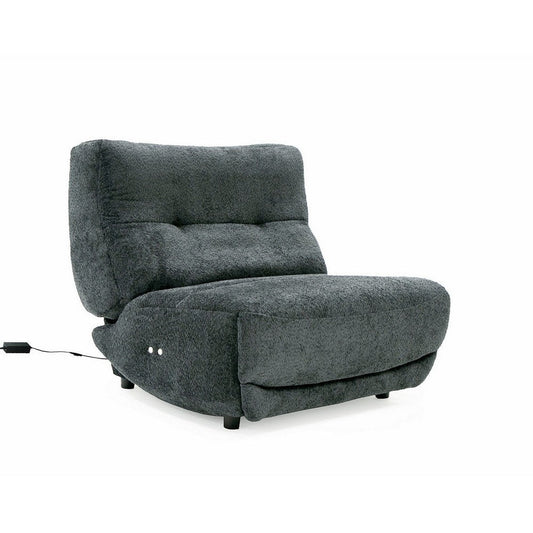 Ani 43 Inch Large Power Electric Recliner Chair, Modern Dark Gray, Black By Casagear Home