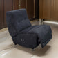 Ani 43 Inch Small Power Electric Recliner Chair, Modern Dark Gray, Black By Casagear Home