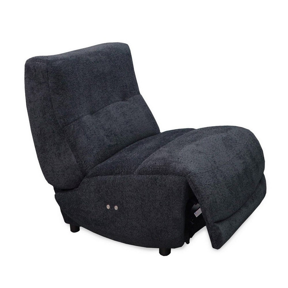 Ani 43 Inch Small Power Electric Recliner Chair Modern Dark Gray Black By Casagear Home BM311188