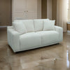 69 Inch Loveseat 2 Throw Pillows Cushioned Seats with White Polyester By Casagear Home BM311189