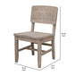 Rien 23 Inch Dining Chair Set of 2 Pine Wood Grain Details Rustic Gray By Casagear Home BM311203