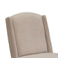 Rien 23 Inch Dining Chair Set of 2 Pine Wood Fabric Grain Details Gray By Casagear Home BM311204