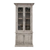 Miln 87 Inch Cabinet, Pine Wood, Weathered Gray, 4 Doors, Metal Handles By Casagear Home