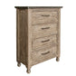 Nite 53 Inch Tall Dresser Chest, Pine Wood, 4 Drawers, Turned Legs, Brown By Casagear Home