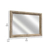 Nite 33 x 45 Inch Dresser Mirror Pine Wood Rectangular Taupe Brown By Casagear Home BM311227