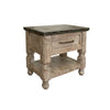 Nite 28 Inch Nightstand Pine Wood 1 Drawer Open Shelf Taupe Brown By Casagear Home BM311228