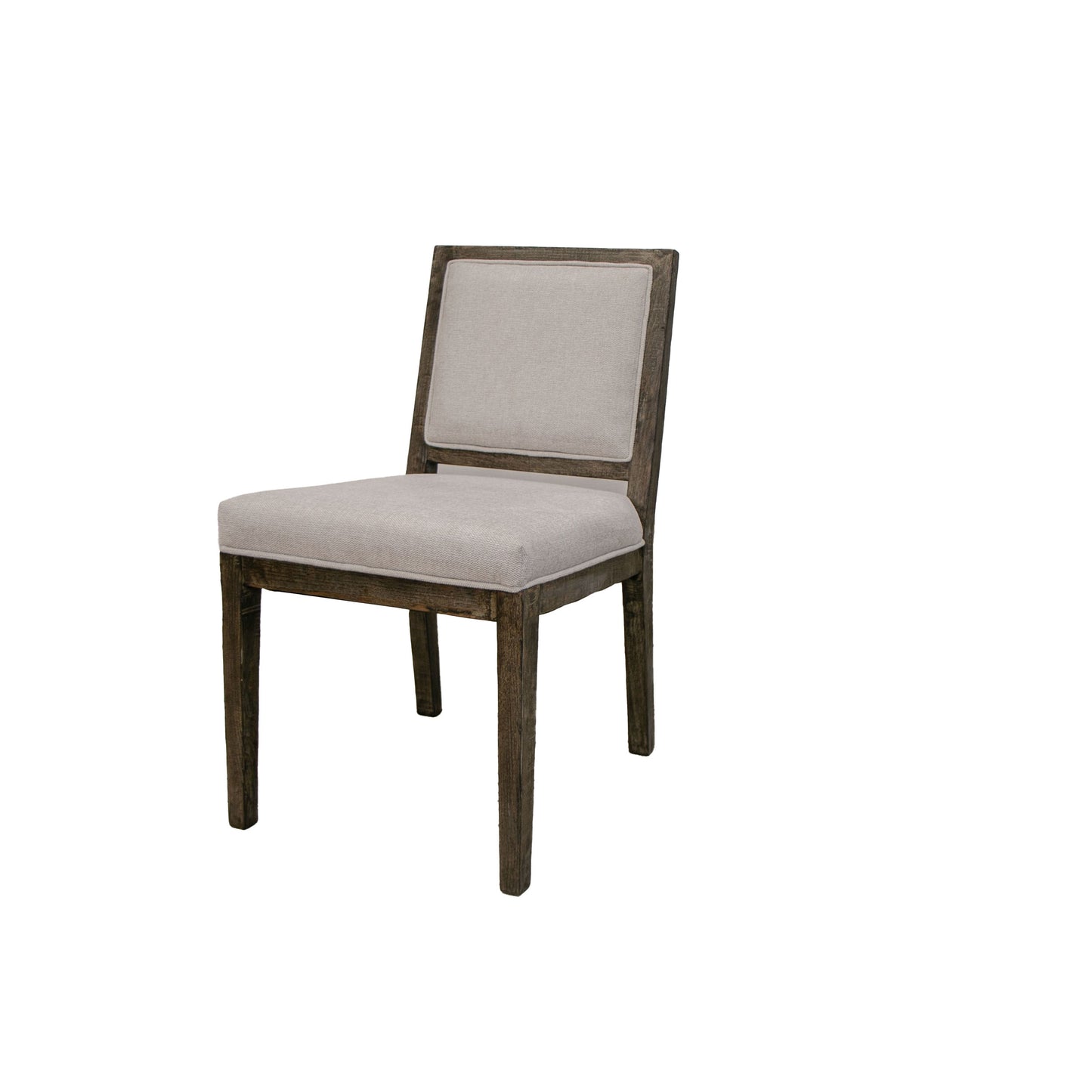 Noa 23 Inch Dining Side Chair Set of 2 Charcoal Gray Pine Wood Beige By Casagear Home BM311230