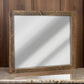 Texu 36 x 43 Inch Dresser Mirror, Solid Pine Wood, Rectangular, Brown By Casagear Home