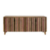 Texu 69 Inch Sideboard Console Pine 4 Doors Pedant Handles Brown Pink By Casagear Home BM311247