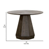 42 Inch Dining Table Round Top Modern Pedestal Base Brushed Brown Finish By Casagear Home BM311371