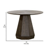 42 Inch Dining Table Round Top Modern Pedestal Base Brushed Brown Finish By Casagear Home BM311371