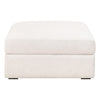 Tom 38 Inch Ottoman Modular Storage Cushioned White Espresso Brown By Casagear Home BM311375