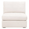 Tom 38 Inch Modular Armless Chair Stain Resistant White Upholstery By Casagear Home BM311376